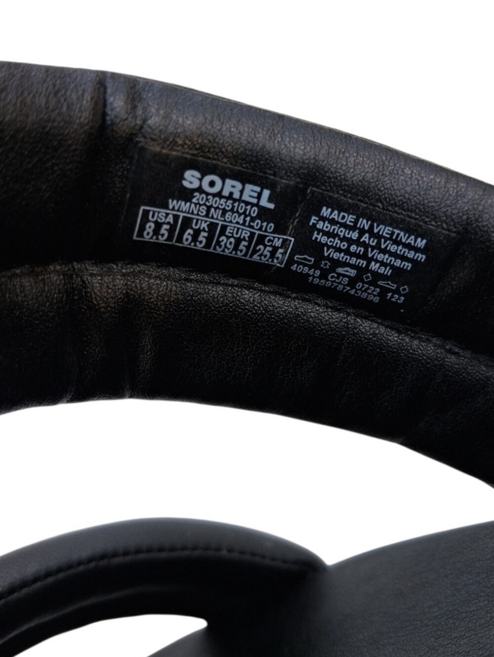 Sorel Ella II Black Puff Slide Sandals Size 8.5 - Picture 14 of 14